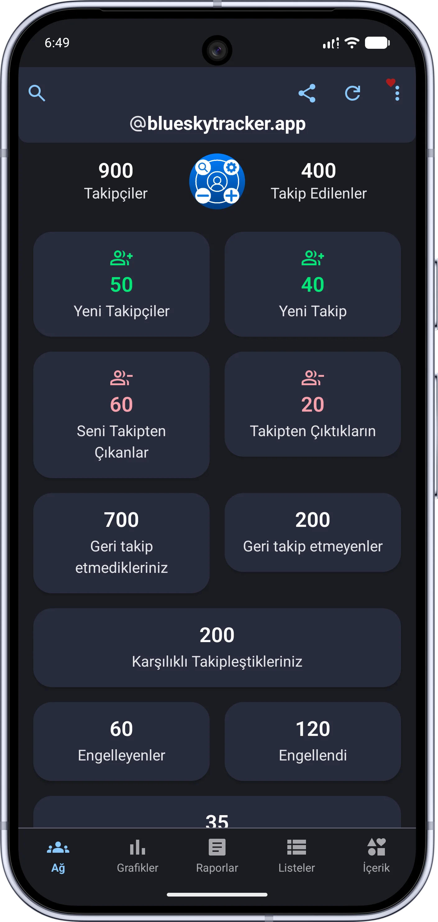 Bluesky uygulamasi ekran goruntusu 1