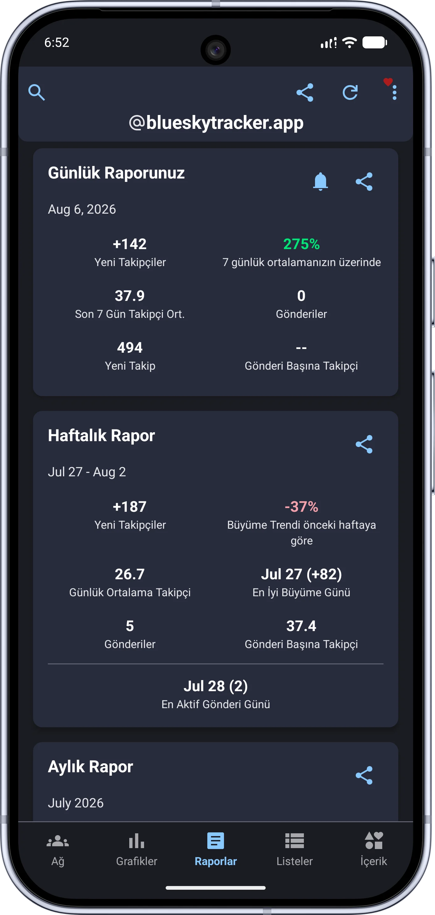 Bluesky uygulamasi ekran goruntusu 2