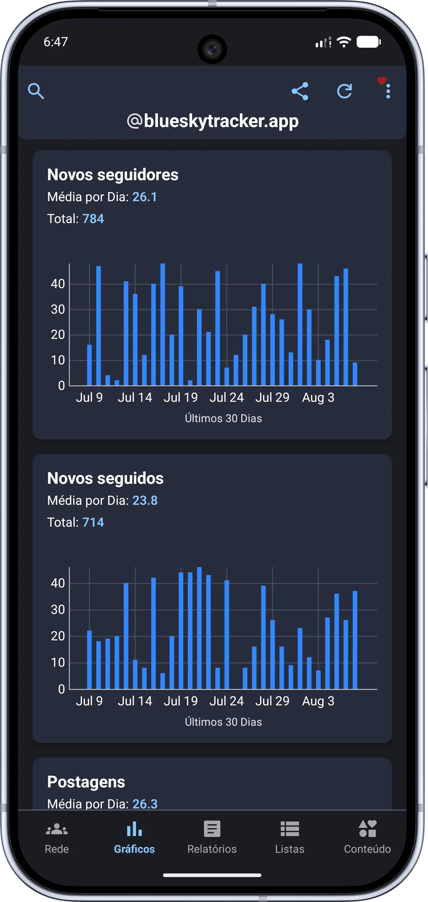 Captura de tela do app Bluesky 5